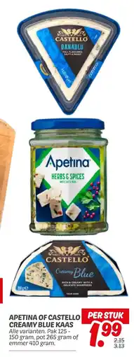 Dekamarkt Apetina of castellocreamy blue kaas aanbieding