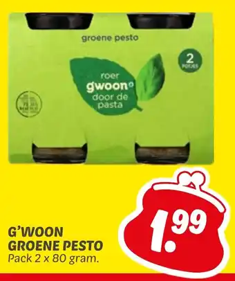 Dekamarkt G'woon groene pesto aanbieding