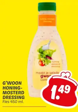 Dekamarkt G'woon honing mosterd dressing aanbieding