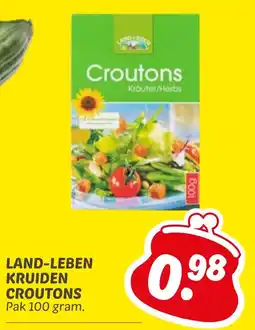 Dekamarkt Land leben kruiden croutons aanbieding