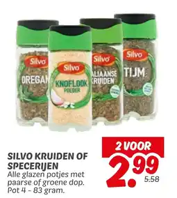 Dekamarkt Silvo kruiden of specerijen aanbieding