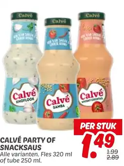 Dekamarkt Calvé party of snacksaus aanbieding