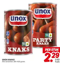 Dekamarkt Unox knaks aanbieding