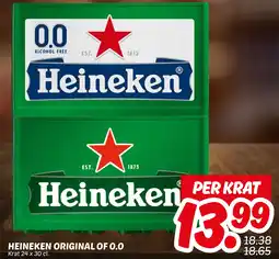 Dekamarkt Heineken original of 0.0 aanbieding