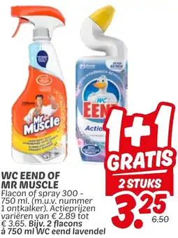 Dekamarkt Wc eend of Mr Muscle aanbieding