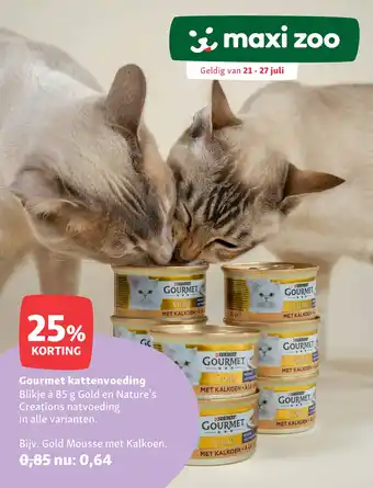 Maxi Zoo Gourmet kattenvoeding aanbieding