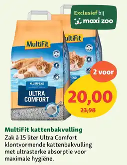 Maxi Zoo MultiFit kattenbakvulling aanbieding