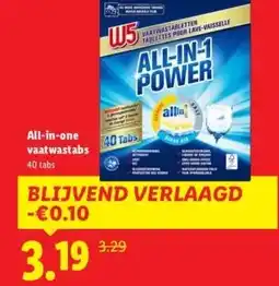 Lidl All-in-one vaatwastabs aanbieding