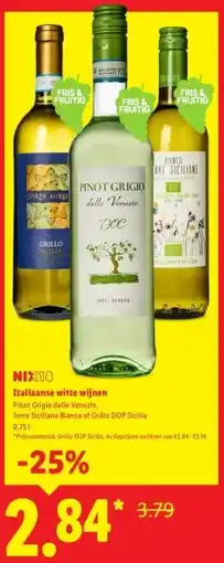 Lidl Italiaanse witte wijnen aanbieding