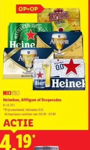 Lidl Heineken, Affligem of Desperados aanbieding