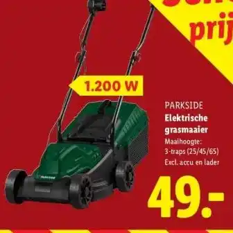 Lidl Elektrische grasmaaier aanbieding
