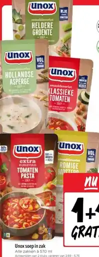 Jumbo Unox soep in zak aanbieding