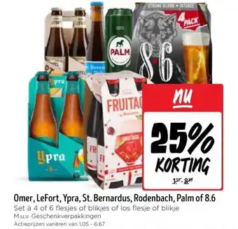 Jumbo Omer, LeFort, Ypra, St. Bernardus, Rodenbach, Palm of 8.6 aanbieding