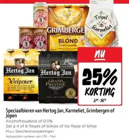 Jumbo Speciaalbieren van Hertog Jan, Karmeliet, Grimbergen of Jopen aanbieding