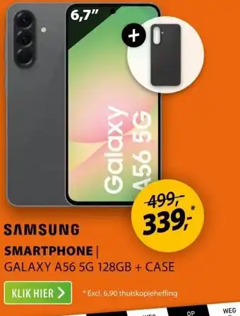 Expert Samsung Galaxy A56 5G 128GB + Silicone Case Grafiet aanbieding