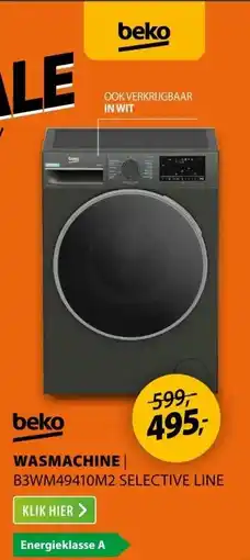 Expert Beko B3WM49410M2 Selective Line Grijs aanbieding
