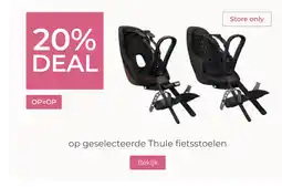 Prenatal Op geselecteerde thule fietsstoelen aanbieding
