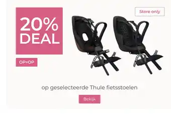 Prenatal Op geselecteerde thule fietsstoelen aanbieding