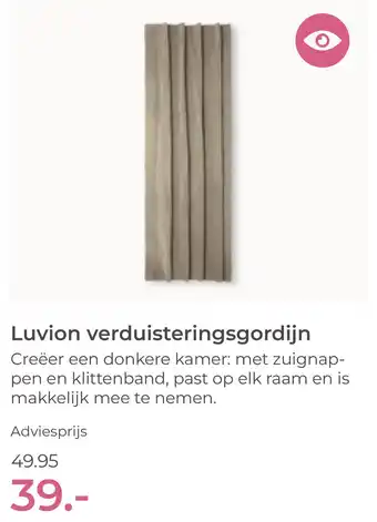 Prenatal Luvion verduisteringsgordijn aanbieding