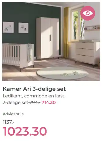 Prenatal Kamer Ari 3-delige set aanbieding