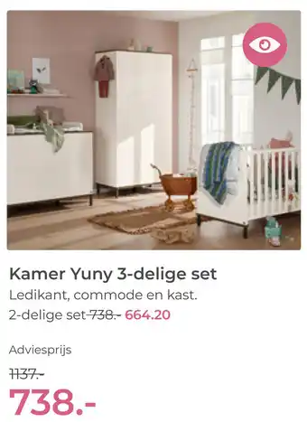 Prenatal Kamer Yuny 3-delige set aanbieding