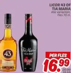 Dekamarkt LICOR 43 OF TIA MARIA aanbieding