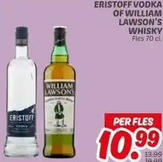 Dekamarkt ERISTOFF VODKA OF WILLIAM LAWSON'S WHISKY aanbieding