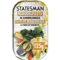 Albert Heijn Statesman Makreel op de huid in zonnebloemolie aanbieding