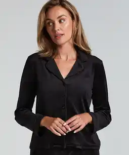 Hunkemoller Hunkemöller Lange mouwen jacket velours Zwart aanbieding