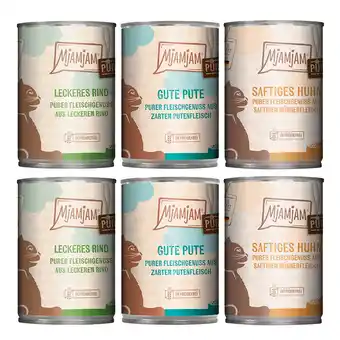 Zooplus 6x400g Mix MjAMjAM pure meat enjoyment mix (3 soorten) nat kattenvoer aanbieding