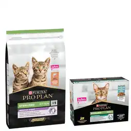 Zooplus 1,4 kg / 7 kg / 10 kg / 14 kg PURINA PRO PLAN + 10 x 85 g Sterilised Adult Maintenance gratis! aanbieding