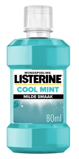 De Online Drogist Listerine Cool Mint Milde Smaak Mondspoeling Mini 80ML aanbieding
