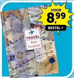 Boekenvoordeel TRAVEL REIS DAGBOEK aanbieding