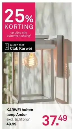 Karwei KARWEI buiten lamp Andor aanbieding