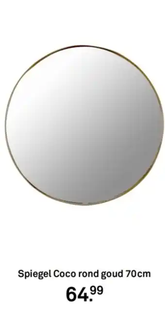 Karwei Spiegel Coco rond goud aanbieding