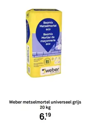 Karwei Weber metselmortel universeel grijs aanbieding