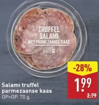 ALDI Salami truffel parmezaanse kaas aanbieding