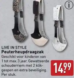 ALDI Live in Style Peuterheupdraagzak aanbieding