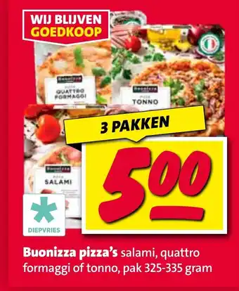 Nettorama Buonizza pizza's aanbieding