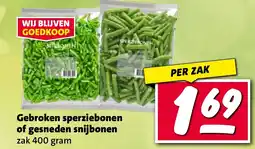 Nettorama Gebroken sperziebonen of gesneden snijbonen aanbieding