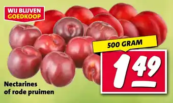 Nettorama Nectarines of rode pruimen aanbieding