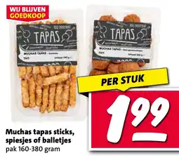 Nettorama Muchas tapas sticks, spiesjes of balletjes aanbieding