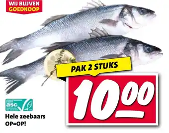 Nettorama Hele zeebaars aanbieding