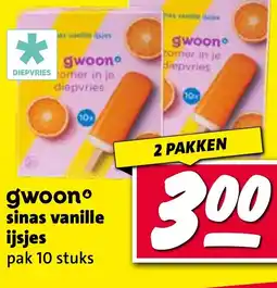 Nettorama gwoon sinas vanille ijsjes aanbieding