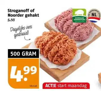 Poiesz Stroganoff of Noorder gehakt aanbieding
