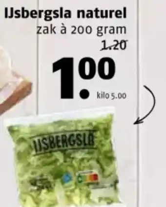 Poiesz IJsbergsla naturel aanbieding