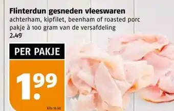 Poiesz Flinterdun gesneden vleeswaren aanbieding