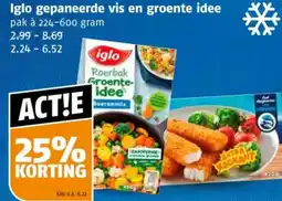 Poiesz Iglo gepaneerde vis en groente idee aanbieding