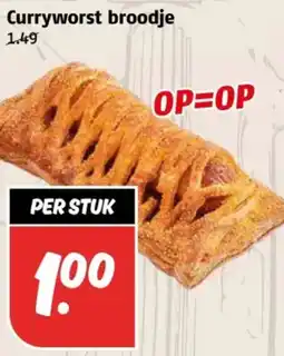Poiesz Curryworst broodje aanbieding
