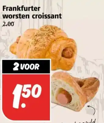 Poiesz Frankfurter worsten croissant aanbieding